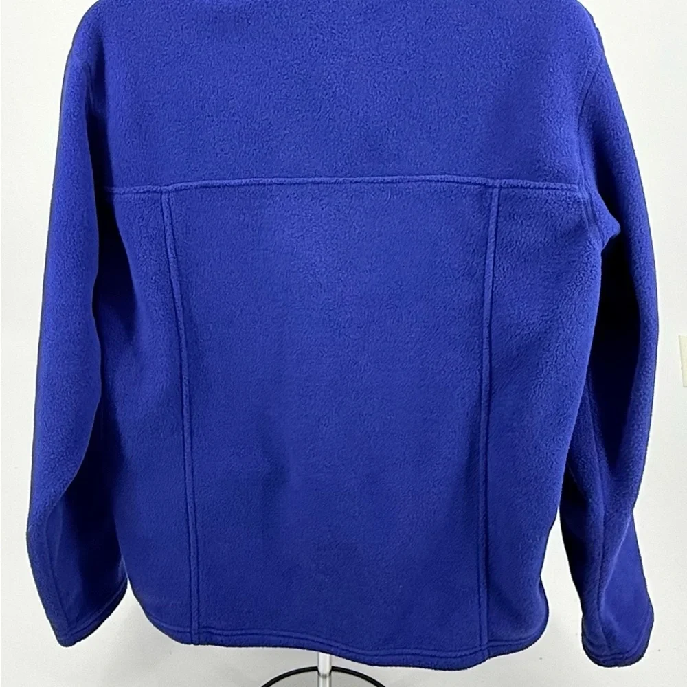 LL Bean Electric Blue 1/4 Snap Up Polartec Fleece‎ Pullover Men's Sz L Reg 0BFC3